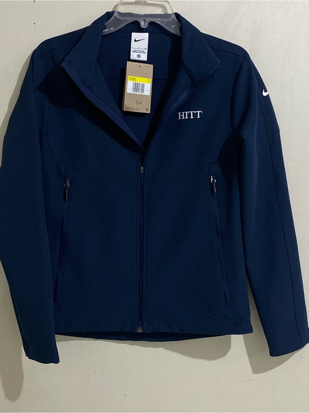 Nike Women’s Navy Full-Zip Golf Jacket - HITT Embroidered